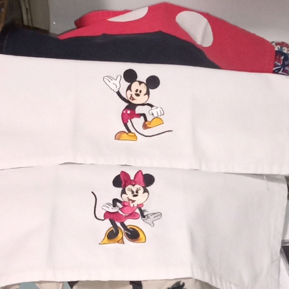 Disney "Mouse Wares" Embroidered Mickey & Minnie Mouse Tea Towels-(2) Vintage - Picture 14 of 16